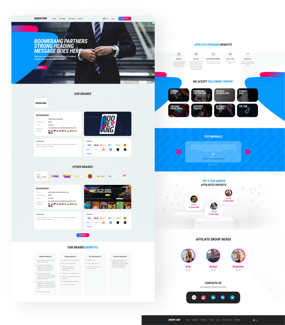 Boomerang Landing Page